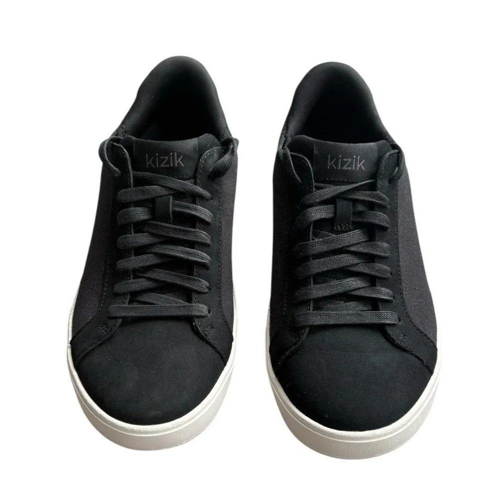 Kizik Irvine Women's Canvas/Leather Sneakers Black Size 8.5 Hands Free Lace Up - Picture 3 of 8